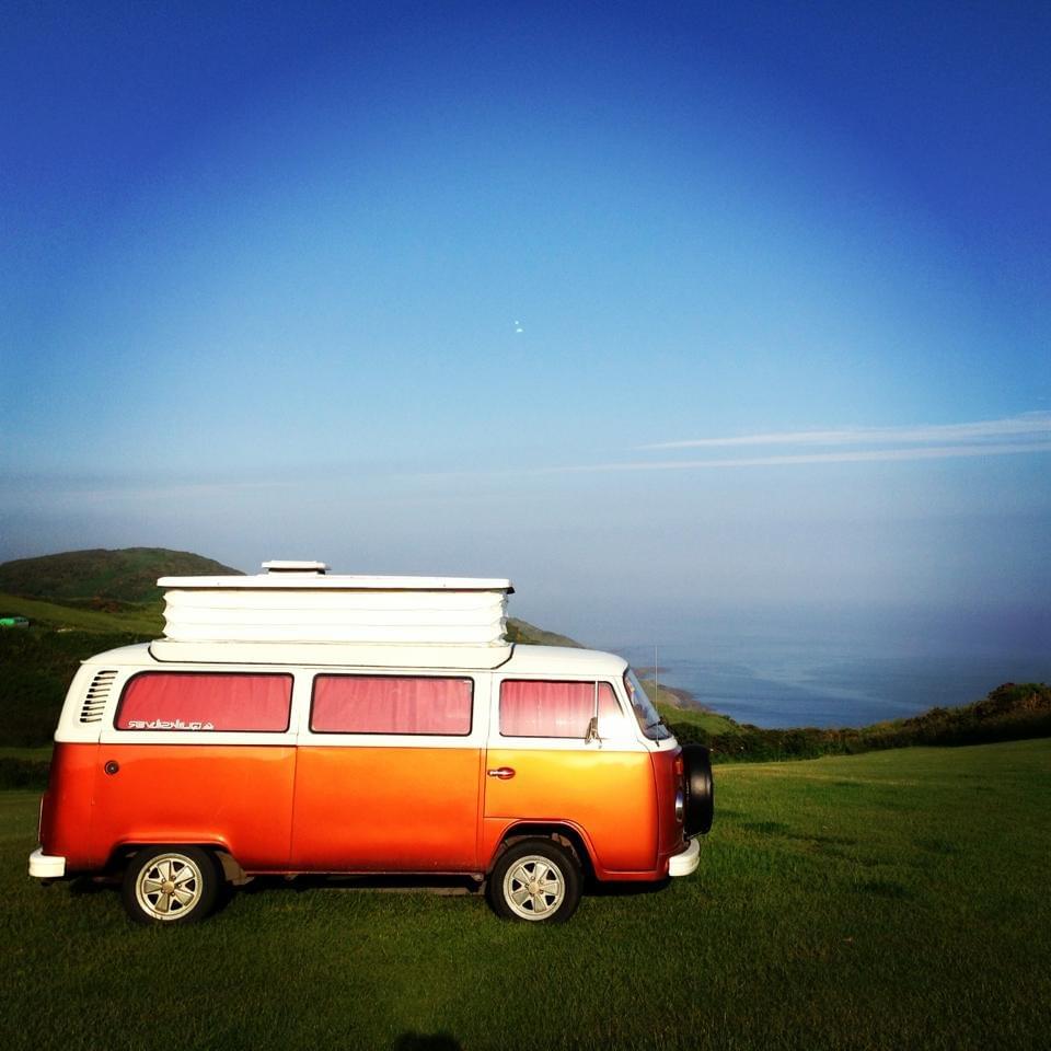 Camper van at North Morte Farm
