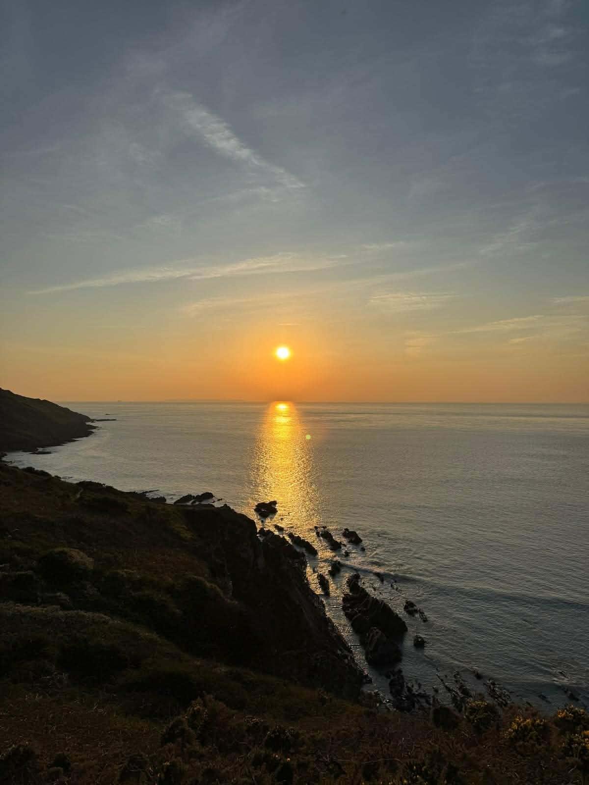 Sunset over the sea