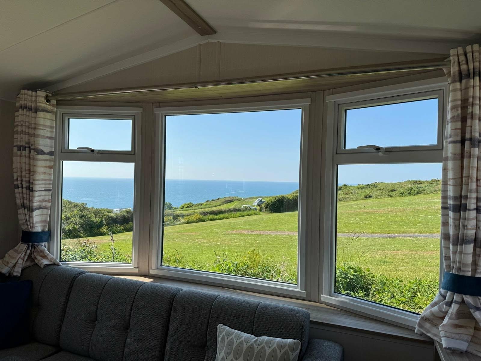 View from inside a holiday home
