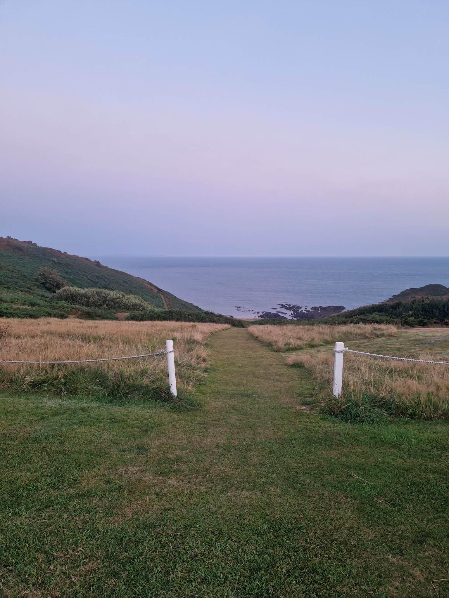 Sunset across the camping fields